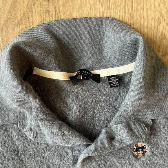 Ted Baker Small Merino Wool Lightweight Polo Sweater Crest Detail logo - Picture 5 of 8